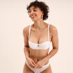 Soutien-gorge bandeau dentelle blanc femme
