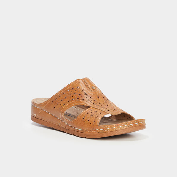 Mules semelle confort Confortissimo marron femme