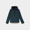 Blouson &agrave; capuche d&eacute;perlant fourr&eacute; vert fonc&eacute; femme