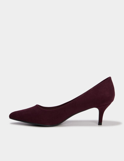 Escarpins &agrave; talons aiguilles bordeaux femme