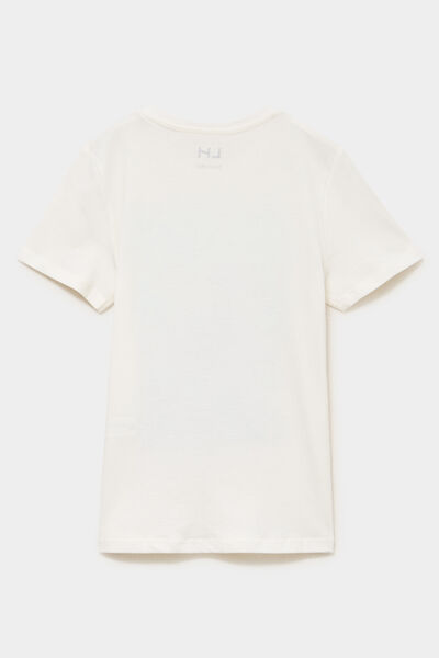 T-shirt manches courtes coton blanc gar&ccedil;on