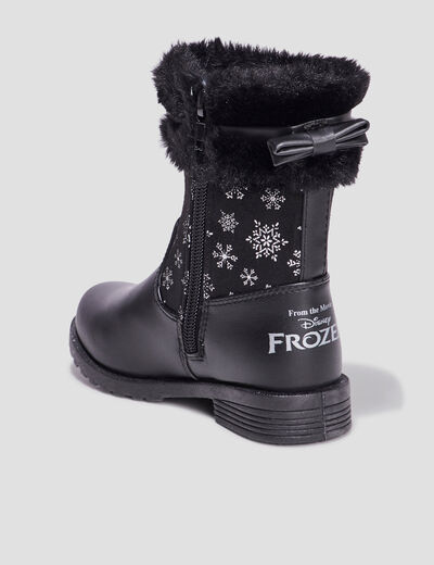 Bottes Reine des neiges noir fille