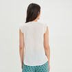 Chemise sans manches avec cordons blanc femme