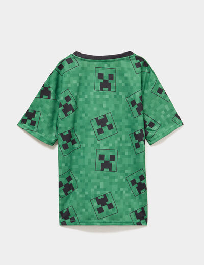 T-shirt manches courtes Minecraft vert gar&ccedil;on