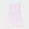 Combishort manches volants coton rose clair bébé fille