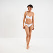 Soutien-gorge bandeau microfibre blanc femme