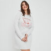 Chemise de nuit droite gris clair femme grande taille