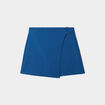 Jupe-short portefeuille avec boucle bleu foncé femme