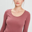 T-shirt manches longues rose cerise femme