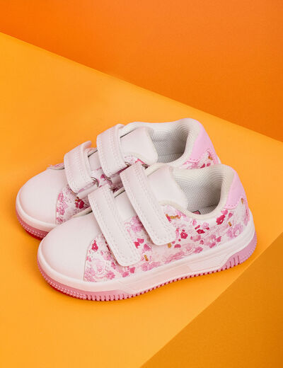 Tennis basses &agrave; scratchs multicolore b&eacute;b&eacute; fille