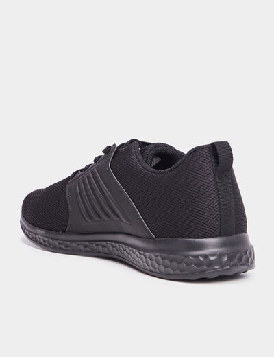 Baskets running à lacets noir homme