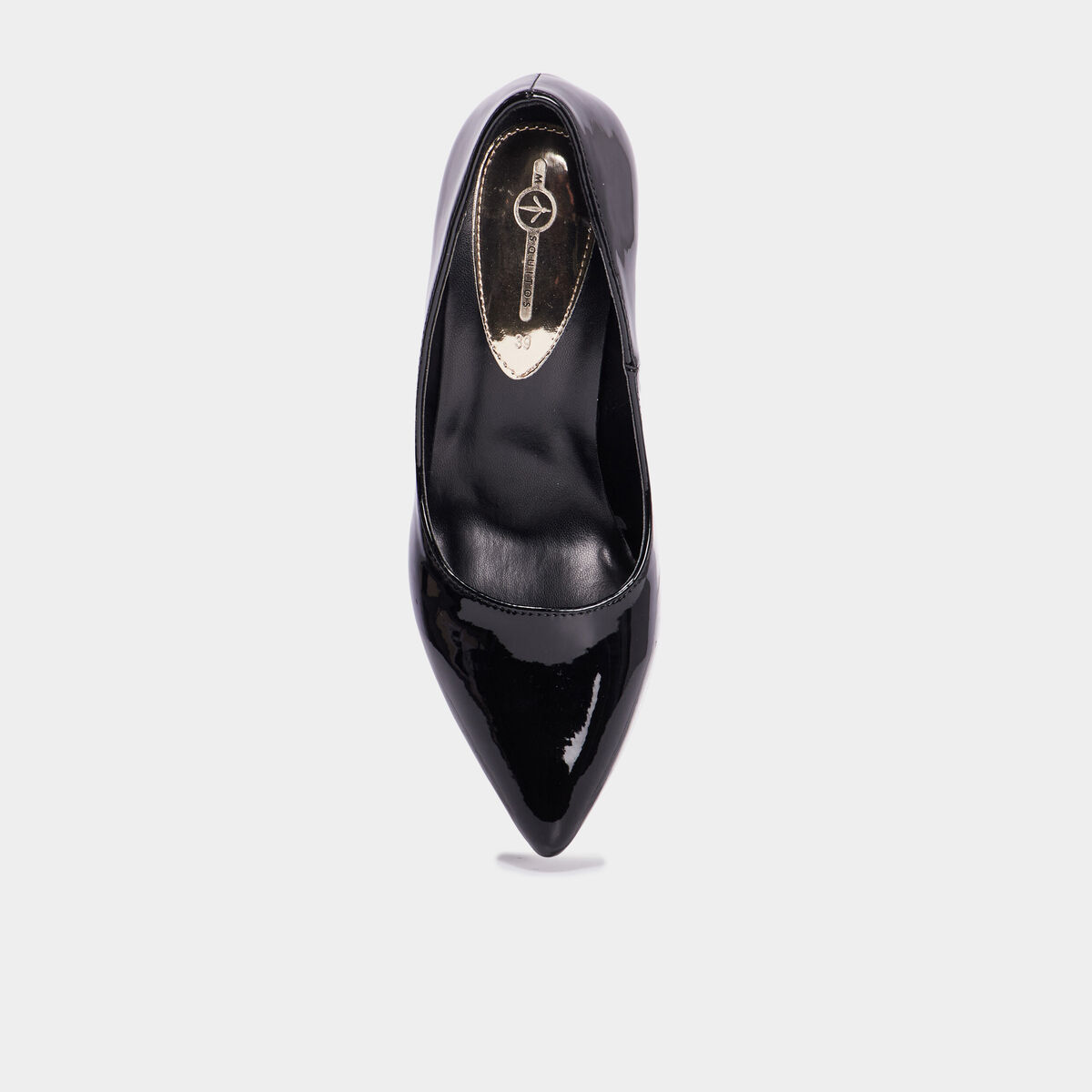 Escarpins vernis &agrave; talons noir femme
