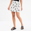 Jupe-short fluide noir femme