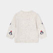 Pull col rond épaule boutonnée Creeks blanc bébé garçon