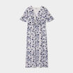 Robe longue empire taille smockée Creeks ecru femme