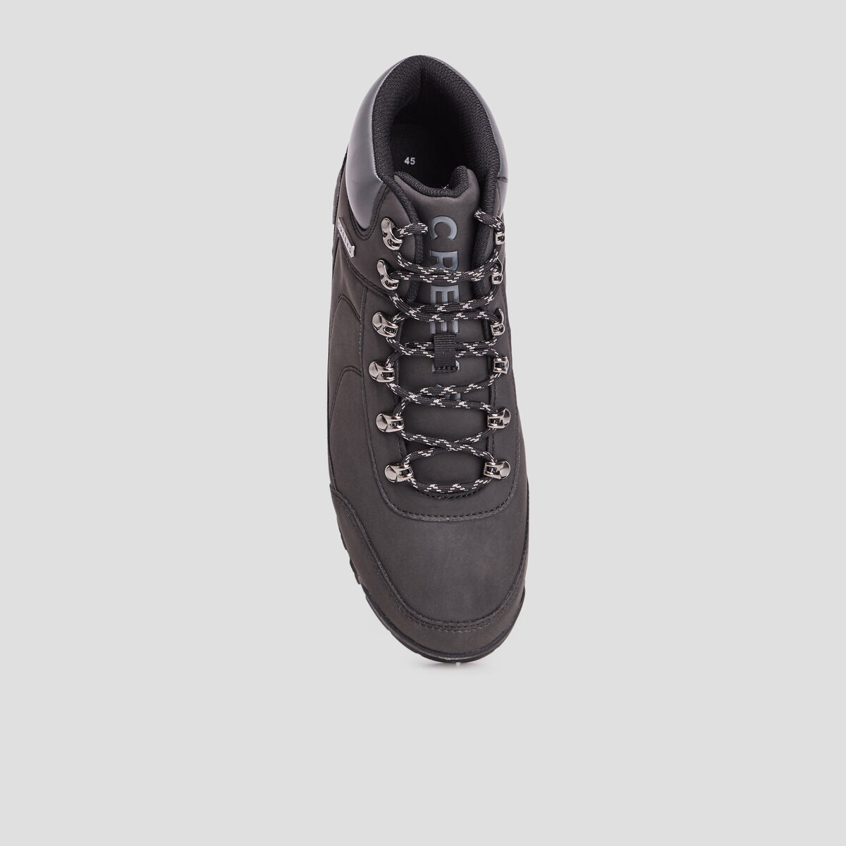 Bottines montantes lac&eacute;es noir homme