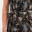 Robe courte ajustée ceinturée noir femme