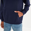 Sweat hoodie droit molleton Kappa bleu marine homme