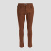 Pantalon droit en coton stretch camel homme