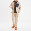 Pantalon cargo ceinture double boucle beige homme