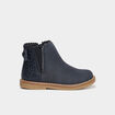 Bottines métallisées avec noeuds bleu marine fille