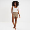 Ensemble pyjama short et débardeur coton beige femme