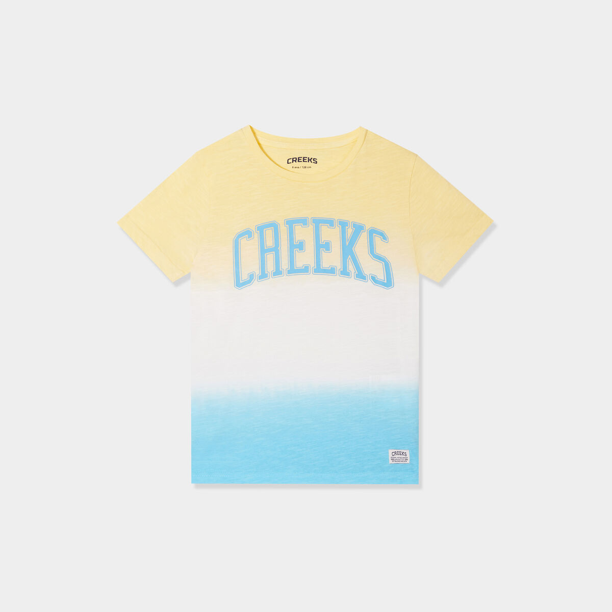 T-shirt col rond manches courtes Creeks jaune citron garçon