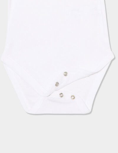 Lot 5 bodies US coton manches courtes blanc bébé
