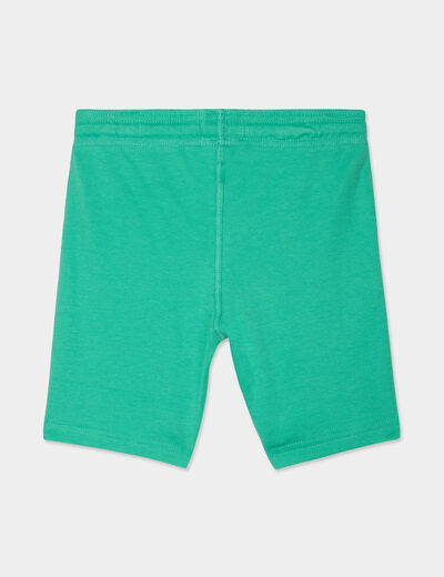 Short jogging droit taille élastiquée vert menthe garçon