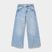 Jean large 5 poches taille ajustable denim triple stone fille