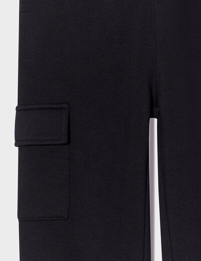 Pantalon de jogging cargo noir gar&ccedil;on