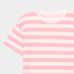 T-shirt col rond manches courtes coton ecru fille