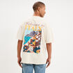 T-shirt col rond relax coton &eacute;pais ecru homme
