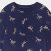 Sweat col rond manches longues bleu marine fille