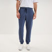 Pantalon jogging droit molleton bleu lavande homme