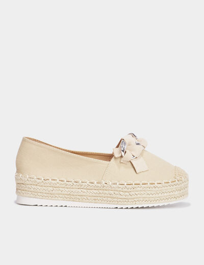 Espadrilles plateformes à boucle Liberto blanc femme