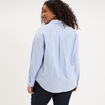 Chemise oversize manches longues coton bleu ciel femme grande taille