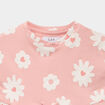 Robe patineuse manches courtes rose b&eacute;b&eacute; fille