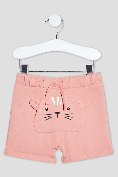 Short droit orange foncé bébé garçon