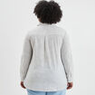 Chemise manches retroussables longues ecru femme grande taille