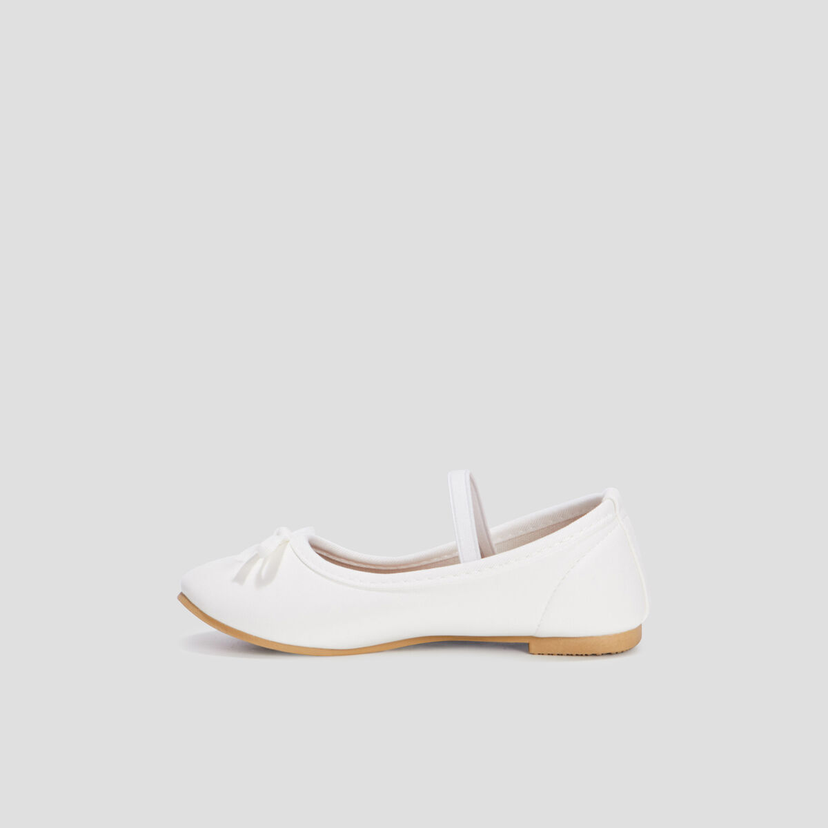 Ballerines irisé à bride blanc fille