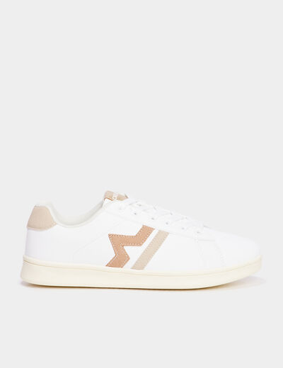 Tennis à lacets détails pailletés Creeks marron femme