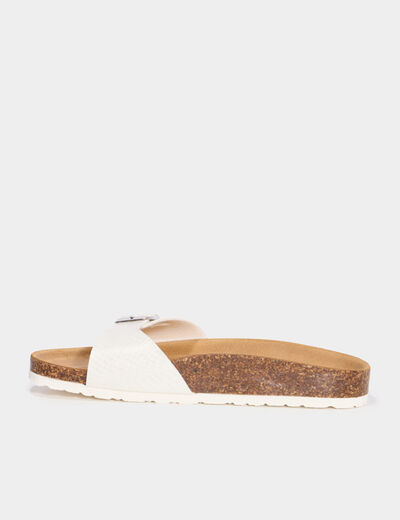 Mules blanc femme