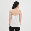 D&eacute;bardeur encolure brod&eacute;e coton Liberto blanc femme