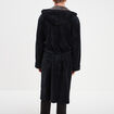 Peignoir long col châle noir homme