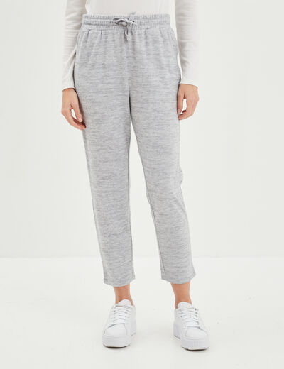 Pantalon jogging 7/8ème gris clair femme