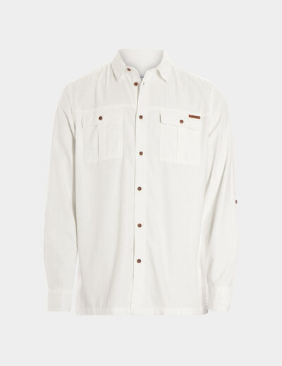 Chemise manches longues Trappeur ivoire homme