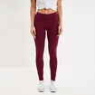 Legging taille haute bordeaux femme
