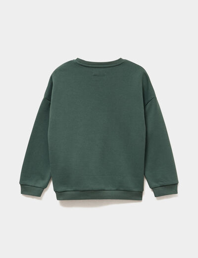 Ensemble jogging sweat et pantalon vert fonc&eacute; gar&ccedil;on
