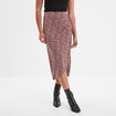 Jupe midi portefeuille bordeaux femme